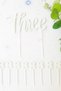 White 3Rd Birthday Cake Topper - Three Cake Lettering - Number 3 Cupcake Picks - Baby Birthday - 4