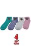 4 Pairs of Labubu Themed College Socks – Patterned Colorful Women's Set - 2