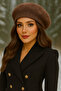 Women's French Model Painter Beret – Acrylic Soft Furry Winter Beret Hat