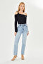 Open Shoulder Buckle Detailed Long Sleeve Blouse - 3