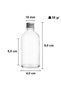 10Pcs Frosted Clear Glass Shot Bottle with Leakproof Metal Silver Lid Fragrance Ornament Multipurpose Bottle 50ml - 5