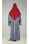 Short Length Sandy Souffle Khimar Ready Made Hijab Scarf Red - 2