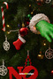 Christmas Stocking Decorative Tree Ornament 6 Pack |   Christmas Tree Ornaments |   Red and White New Year Accessory - 4