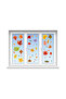 Autumn Themed Large Glass and Wall Sticker Set (44X30 cm 2 Pieces)
