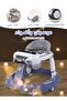 مشاية أطفال 5 في 1، مقبض دفع، صينية موسيقى، ارتفاع قابل للتعديل، تصميم قابل للطي، عجلات صامتة 360 درجة - 8