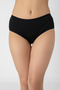 3 Pack Black 100% Cotton High Waist Heart Panties - 2