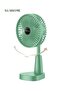 Portable USB Automatic Swing Air Flow Desktop Fan Green