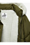 Hooded Inflatable Jacket with Zippered Plush Interior and Snap Button Pockets - 7