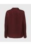 Satin Sleep shirt with button front in Russian Ruby - 2