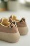 Women's Beige Leopard Patterned Suede Casual Sports Shoes - 3