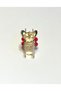 4 cm Gold Stone Hair Clip with Cherry Detail – Sparkling and Stylish Mini Metal Clasp - 7