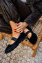 Creas Black Feather Women's Elastic Women's Ballerinas - 5