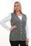 Women's Knitwear Pocketed Winter Thick Patterned Mother's Vest - 3