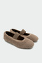 Creas Mink Women's Furry Elastic Women's Ballerinas - 2