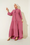 T1627 Collar Lace-Up Dress - A. Pink - 3