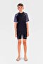 Boys Youth Two Piece Swimsuit - Blue Black Fish - 3