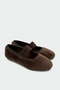 Creas Brown Women's Furry Elastic Women's Ballerinas - 6
