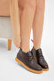 Women's Brown Leather Thermo Sole Lace-Up Casual Boots
