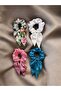 Women's 4-Piece Satin Tail Hair Rubber Band Set Mixed Color - 2