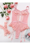 Womens Exotic sexy lingerie Sets naughty outfits One Piece Mini Babydoll Busiter Corset lace - 4