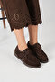 Alba Bitter Brown Genuine Leather Suede Women's Casual Shoes • Lightweight Thermo Sole, Adjustable Velcro Strap - 4