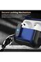 for Airpods Pro 3 Case with Lock Clip,TPU Rugged Material Shockproof,with Carabiner&Cleaner kit,Blue - 2