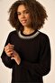Women's Stone Detailed Sweater Black 25050 - 5