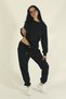 Women's Winter Relaxed Fit Crew Neck Jogger Sweatsuit Set - 4
