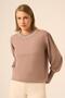 Women's Stone Detailed Sweater Milk Coffee 25050 - 3