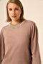 Women's Stone Detailed Sweater Milk Coffee 25050 - 5