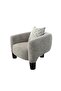 Retrova 1 Seater Fabric Sofa - Beige, Durable Solid Wood Frame, 101x92x71cm, 2 Year Warranty - 4