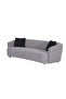 Lucio 3 Seater Fabric Sofa - Grey, Solid Wood Frame, 233x95x71cm, 2 Year Warranty, Stylish Comfort - 2