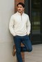 Men's Trend Premium White Zippered Sweatshirt - 3
