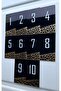 Set of 10 Vertical Apartment Dormitory Site Door Numbers Black Gold Detailed Plexiglass Self-Adhesive - 3