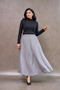 Gray Plaid Four-Piece Skirt - 2