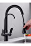 Black Purified 3-Way Spiral Kitchen Sink Faucet - 3