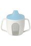 Börja Children's Plate and Bowl, White-Blue / Water Bottle, White-Blue / Feeding Spoon, White-Blue / Food Set - 2