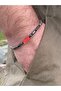 Steel Bracelet Men's Natural Stone - 8