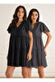 Set of 2 - Night Dress Short Sleeves Tiered Viscose