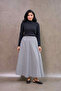 Gray Plaid Four-Piece Skirt