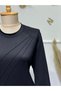 Women's Crystal Combed Cotton Fabric Piped Collar Stone Detailed Dress - 5