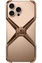 X-Shaped Aluminum Frameless Case for iPhone 16 Pro Max (Coffee) - 3