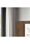 Supreme 4-Door Wardrobe with Mirror - Light Walnut, Engineered Wood, 5 Shelves, 2-Year Warranty - 3