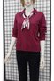 Scarf Detailed Shirt Collar Knitwear Blouse - 2