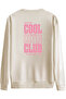 سويت شيرت Cool Sister Club مطبوع برقبة دائرية قصة فضفاضة