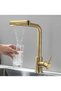 Functional Spiral Kitchen Faucet with Head Mat Gold - 3