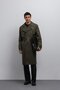 Khaki Relax Fit Men's Trench Coat - 2