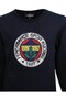 Fenerbahce Kids Marine Blue Tribünisi Pinsel Detailed Men's Sweatshirt - 5