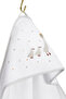 Feather Embroidered 100% Organic Cotton Baby Towel Swaddle 80 X 80 cm