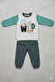 Embroidered Giraffe B Printed Combed Cotton 100% Cotton Baby Boy Children's 2-Piece Set 9 - 2